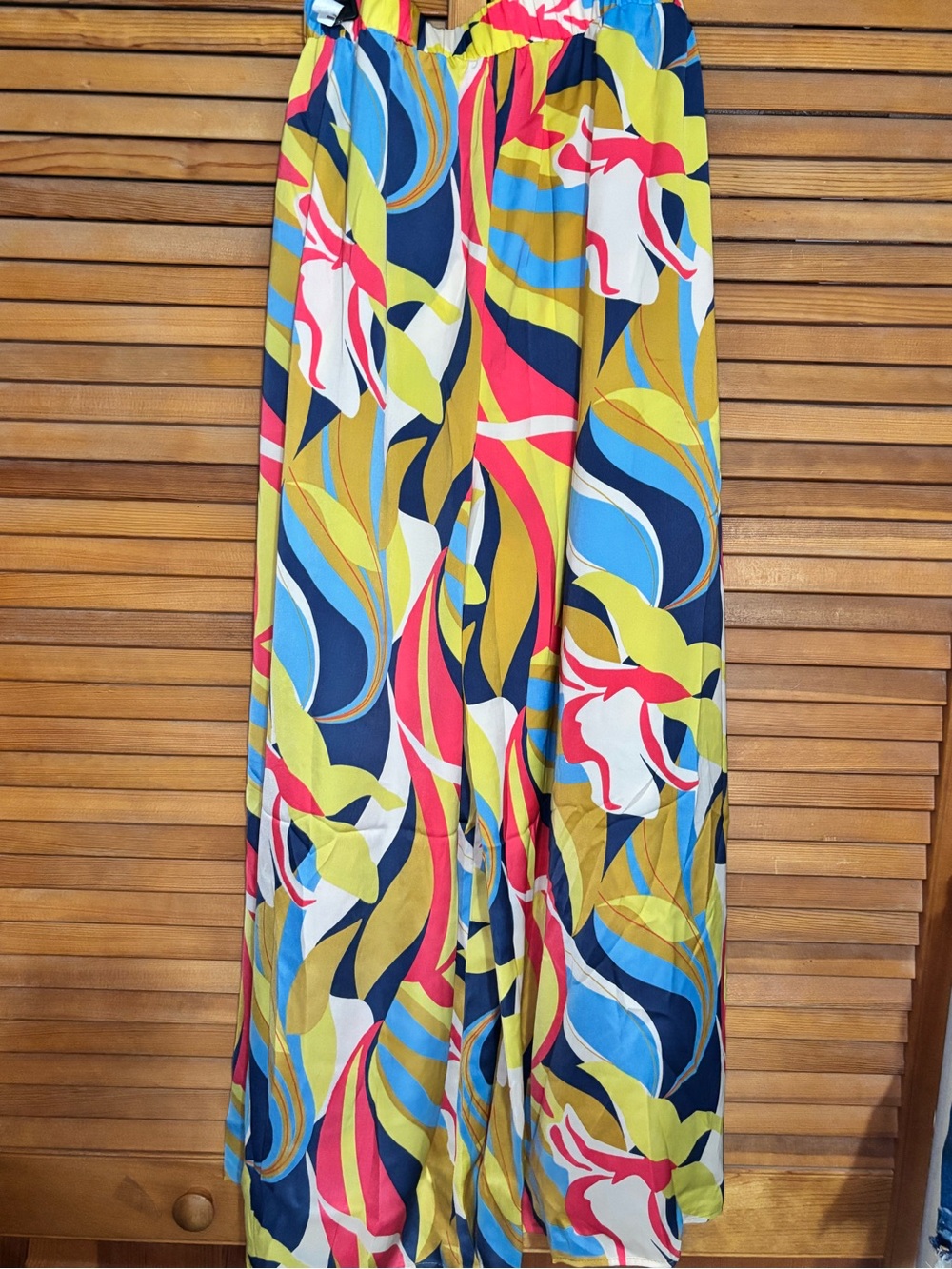 the Easel "Mirabelle" Satin Wide-Leg Pants, - Picture 5 of 5